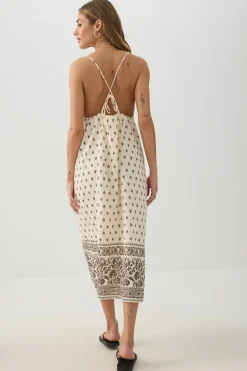 Airy V Neck Midi Dress