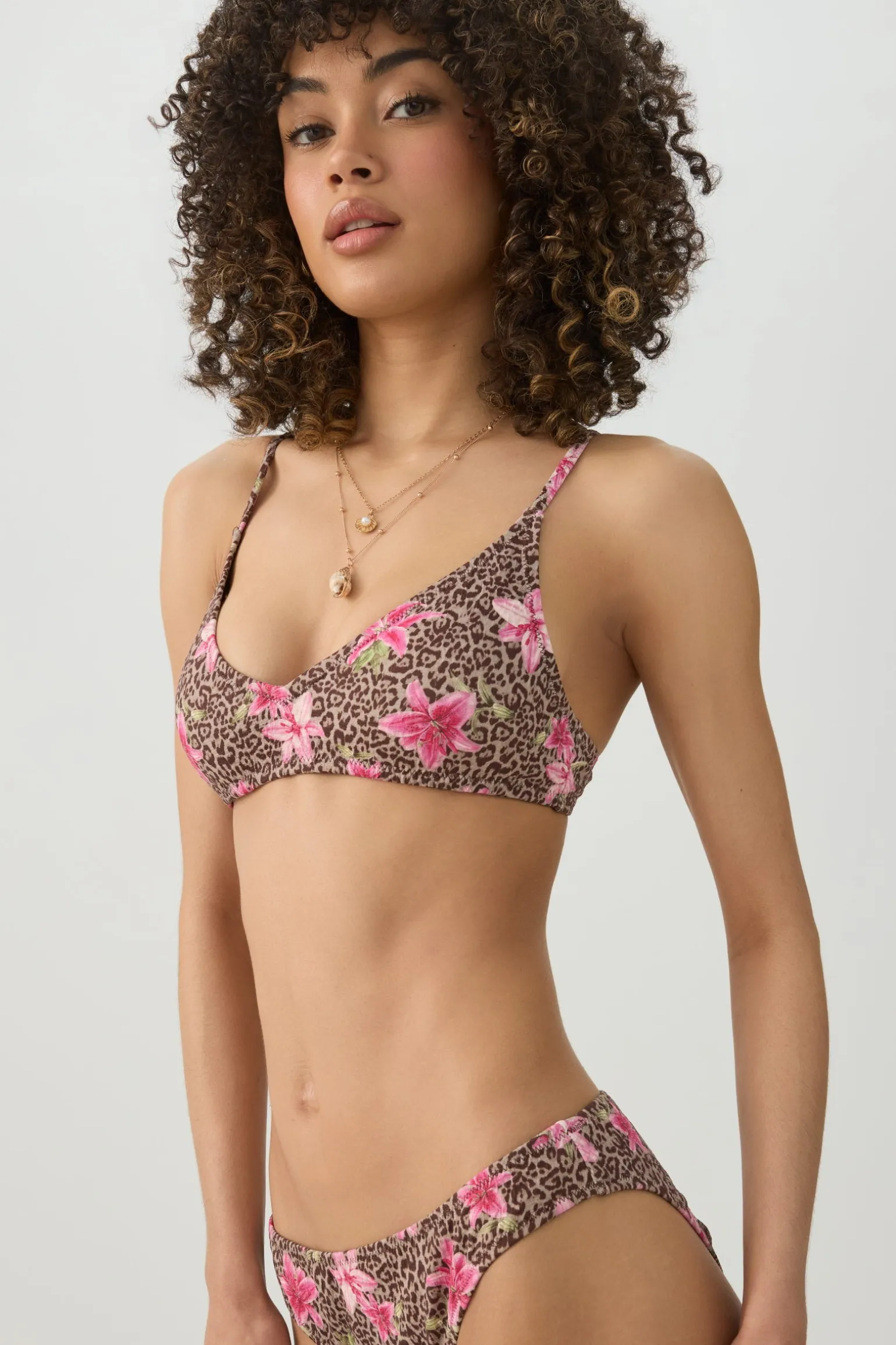 Animal Print Bikini Top