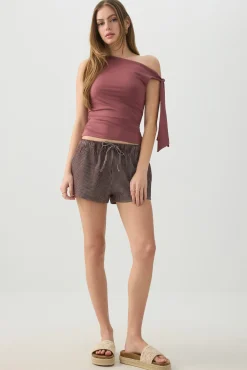 Asymmetrical Off Shoulder Top