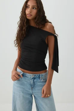 Asymmetrical Off Shoulder Top