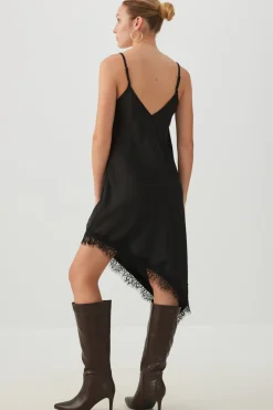 Asymmetric Midi Slip Dress