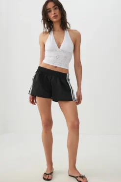 Athletic Striped Mini Shorts