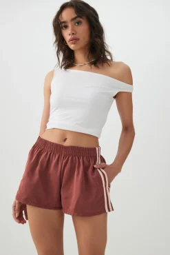 Athletic Striped Mini Shorts