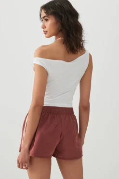 Athletic Striped Mini Shorts