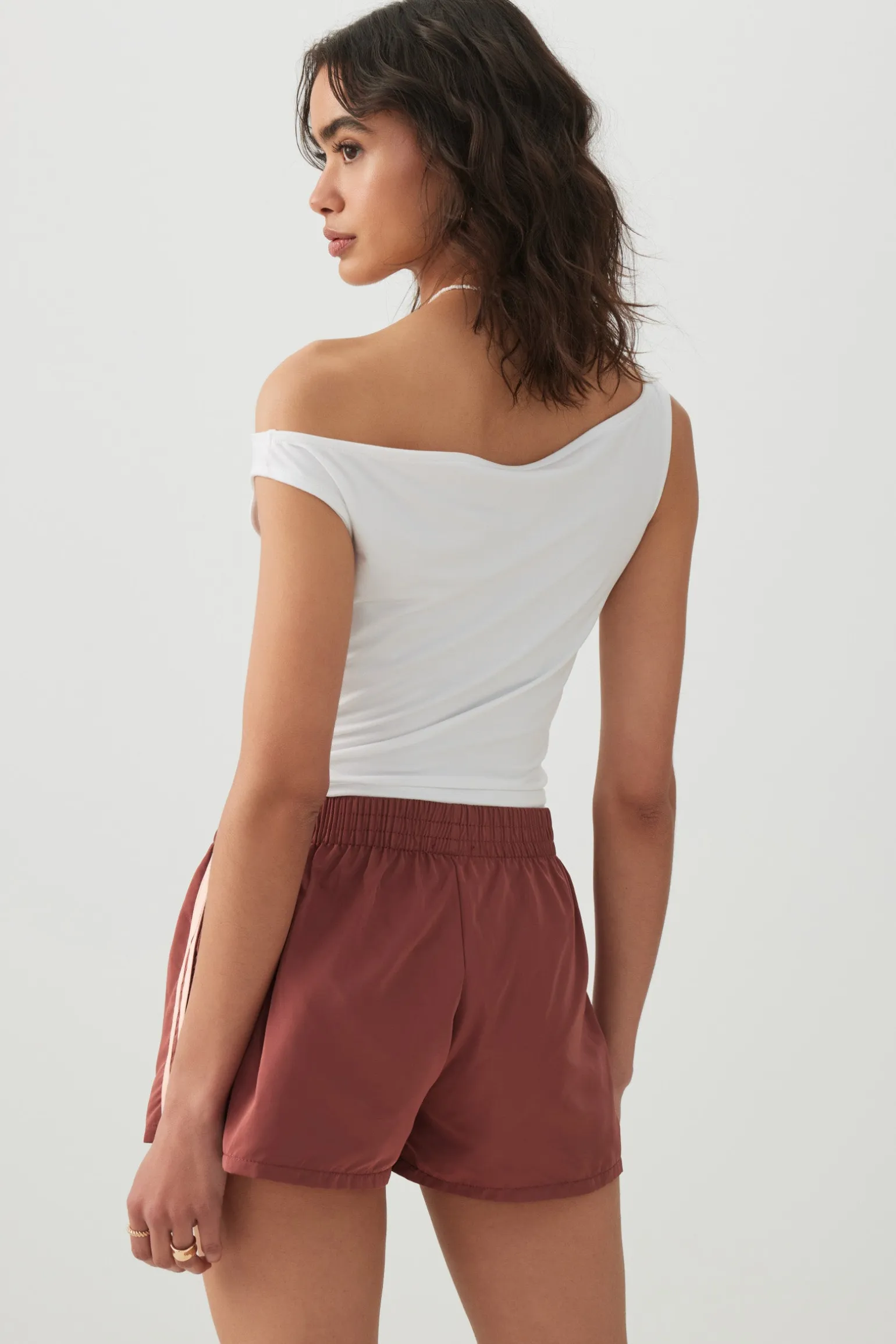 Athletic Striped Mini Shorts