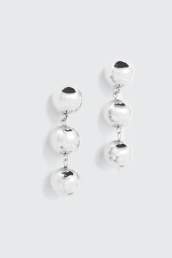 3-Ball Drop Earrings