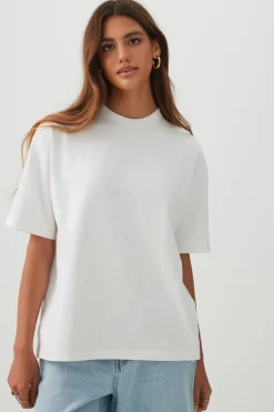 Basic Boxy Crew Neck T shirt