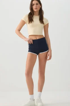 Basic Crop Cap Sleeve T-Shirt