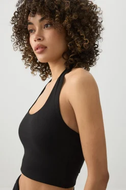 Basic Crop Halter Tank Top