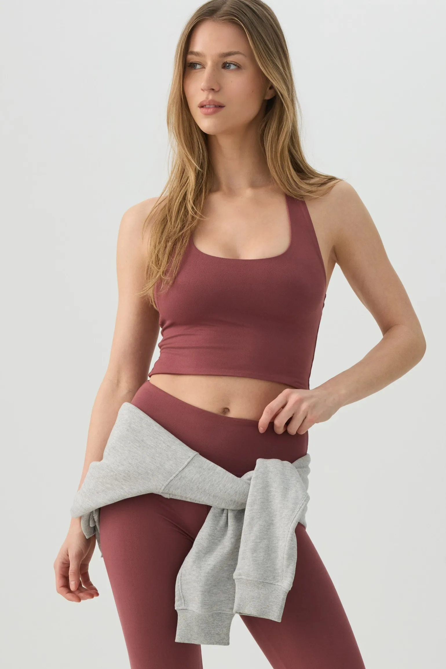 Basic Crop Halter Tank Top