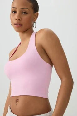 Basic Crop Halter Tank Top