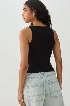 Basic Cropped Ribbed Tank Top