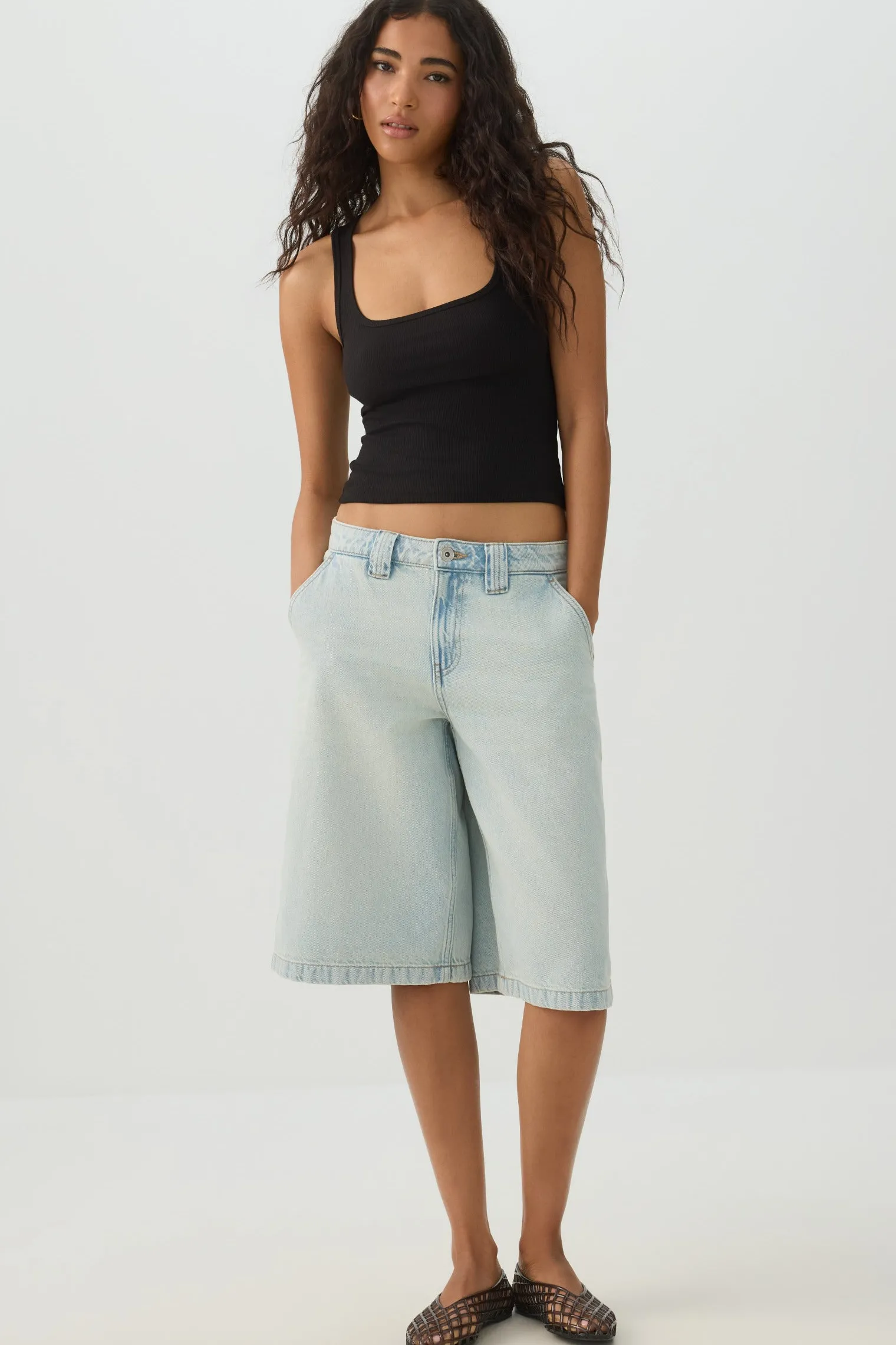 Basic Cropped Ribbed Tank Top