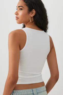 Basic Cropped Ribbed Tank Top