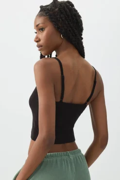 Basic Crop Tank Top with Adjustable Straps