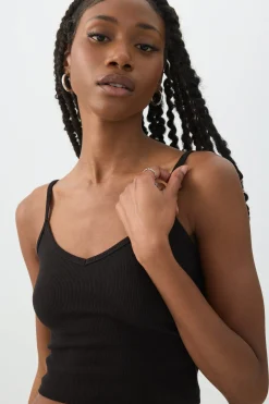 Basic Crop Tank Top with Adjustable Straps