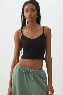Basic Crop Tank Top with Adjustable Straps