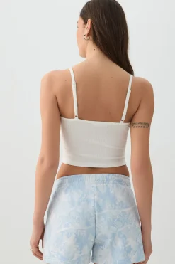 Basic Crop Tank Top with Adjustable Straps