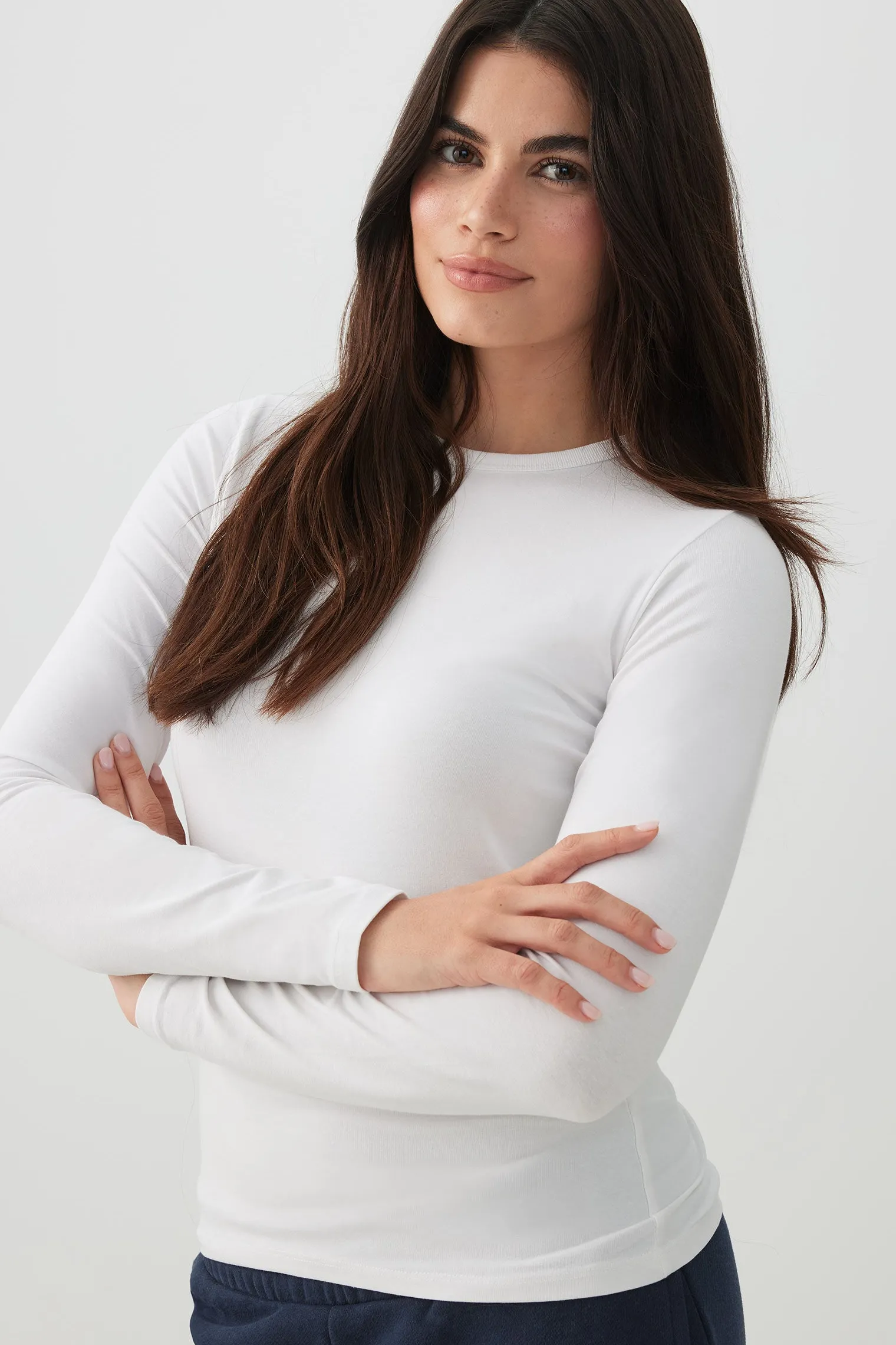 Basic Fitted Long Sleeve T-Shirt