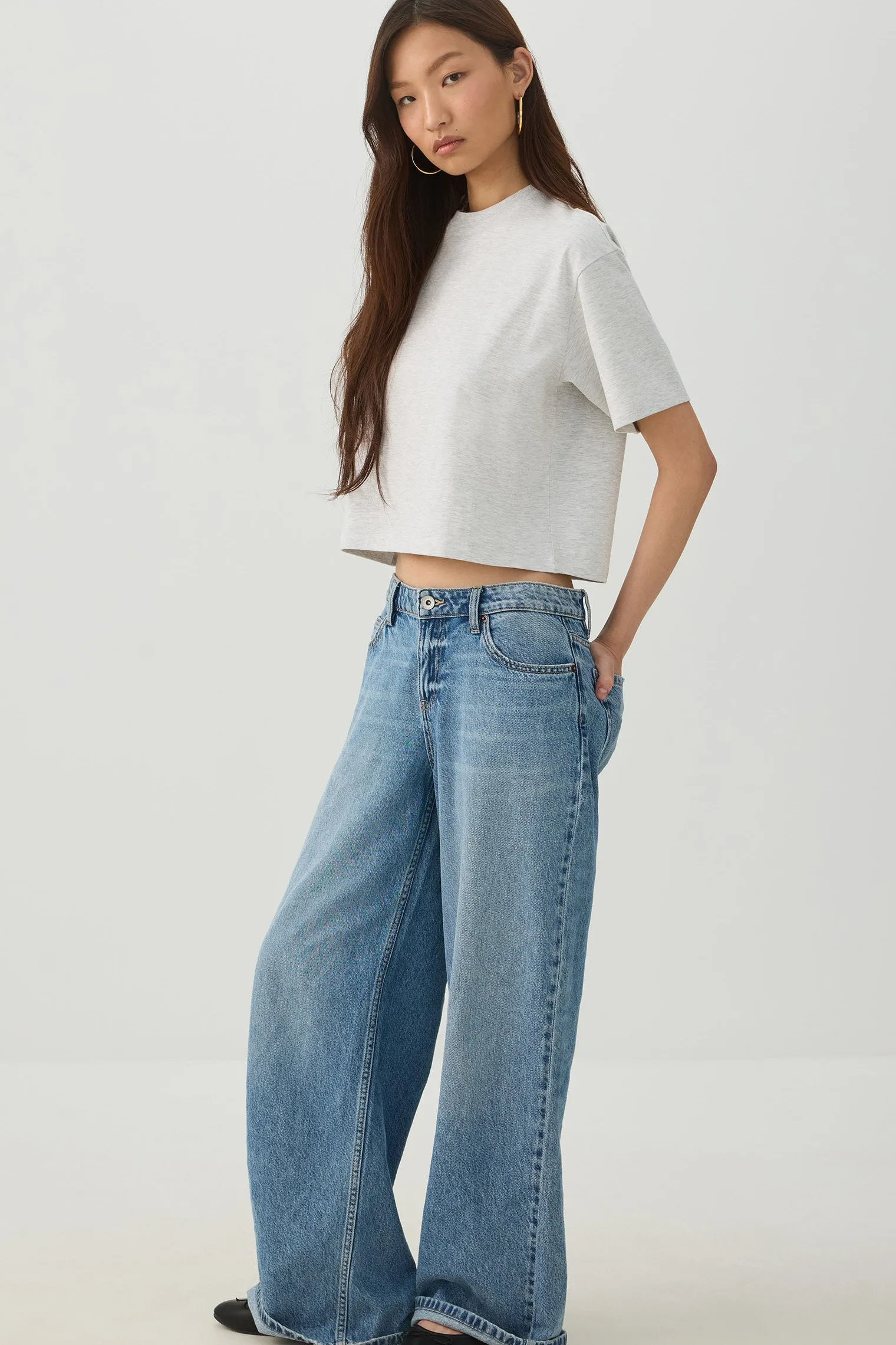 Basicore™ Boxy Cropped T-Shirt