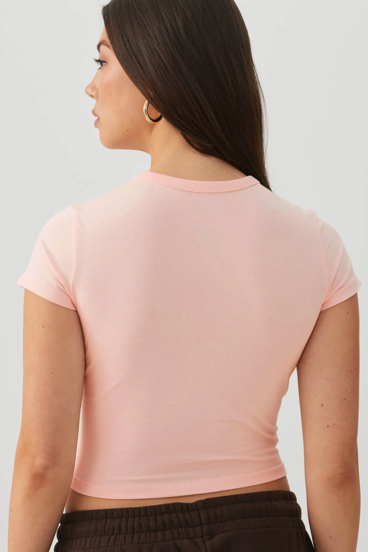 Basicore™ Crop Cap Sleeve T-Shirt