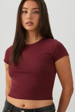 Basicore™ Crop Cap Sleeve T-Shirt
