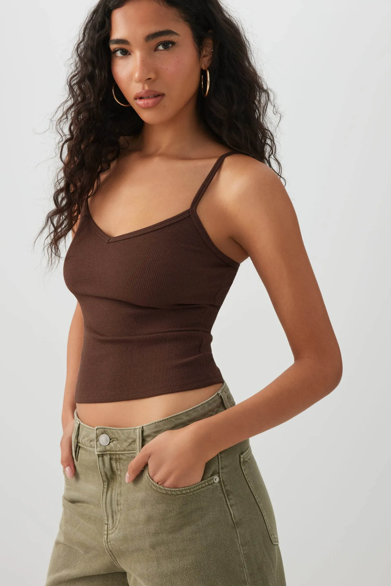Basic Ribbed Knit Tank Top