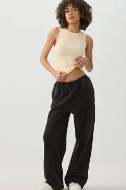 Basic Rib High Neck Tank Top