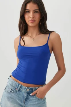 Basic Scoop Neck Crop Tank Top