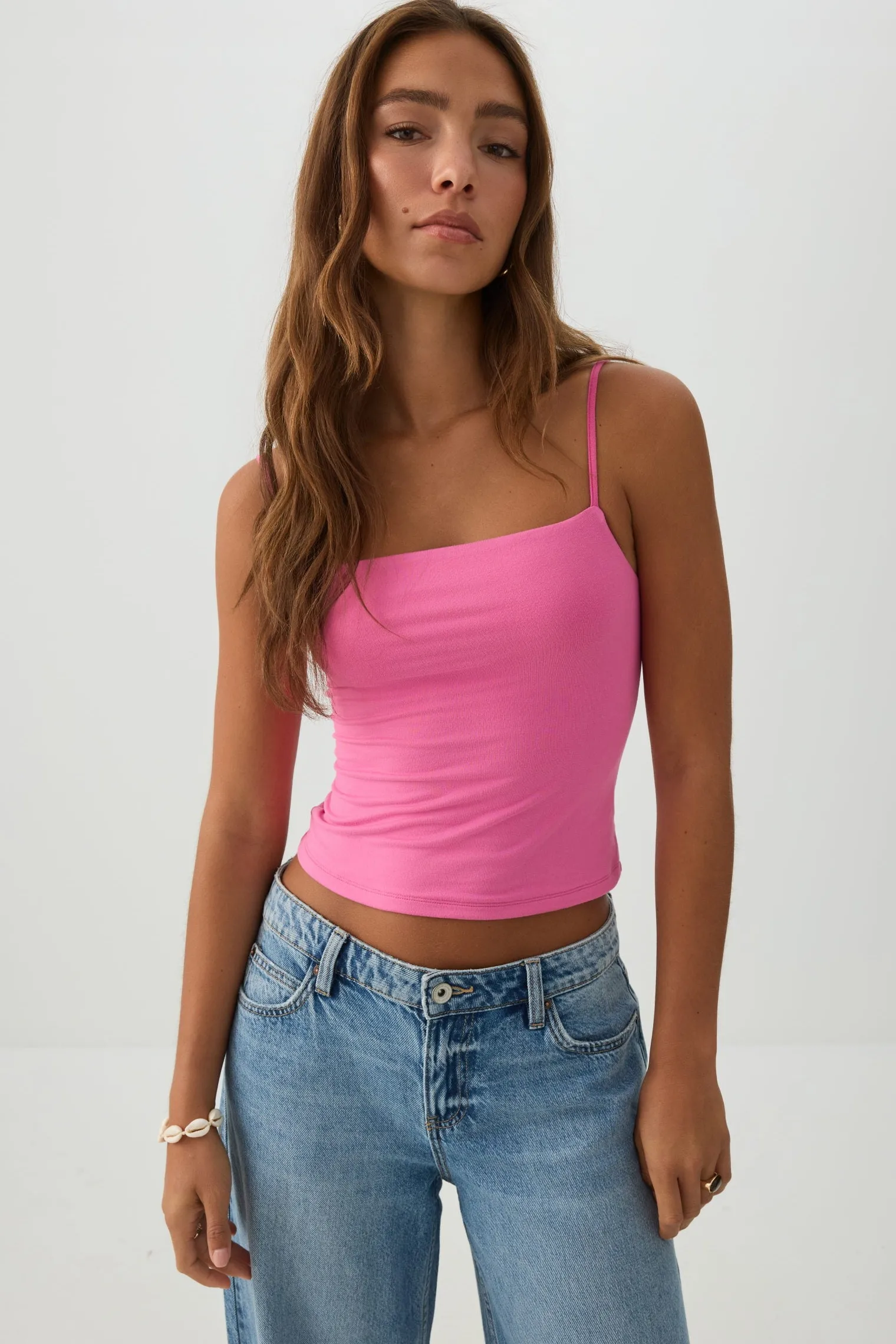 Basic Super Soft Tank Top with Adjustable Straps