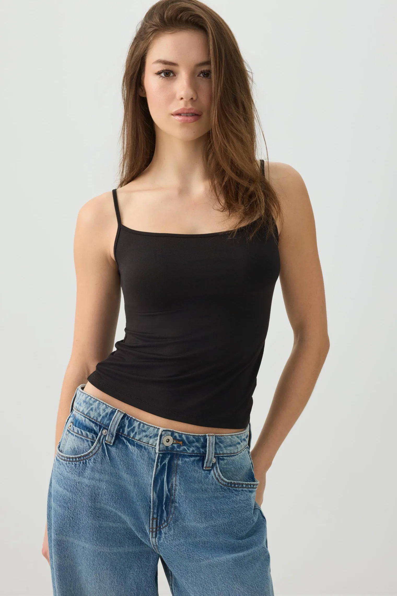 Basic Super Soft Tank Top with Adjustable Straps