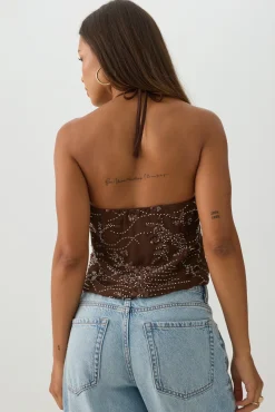 Beaded Halter Top