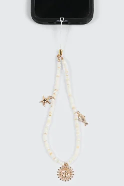 Beaded Phone Charms with Sun and Starfish