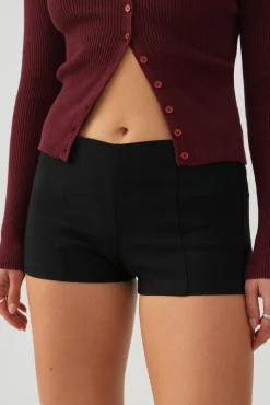 Bengaline Mid Rise Micro Shorts