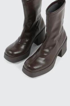 Block Mid Calf Boots