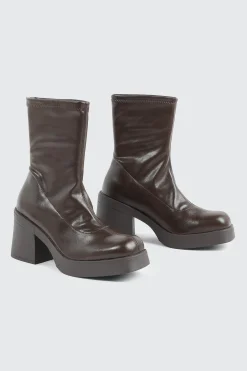 Block Mid Calf Boots