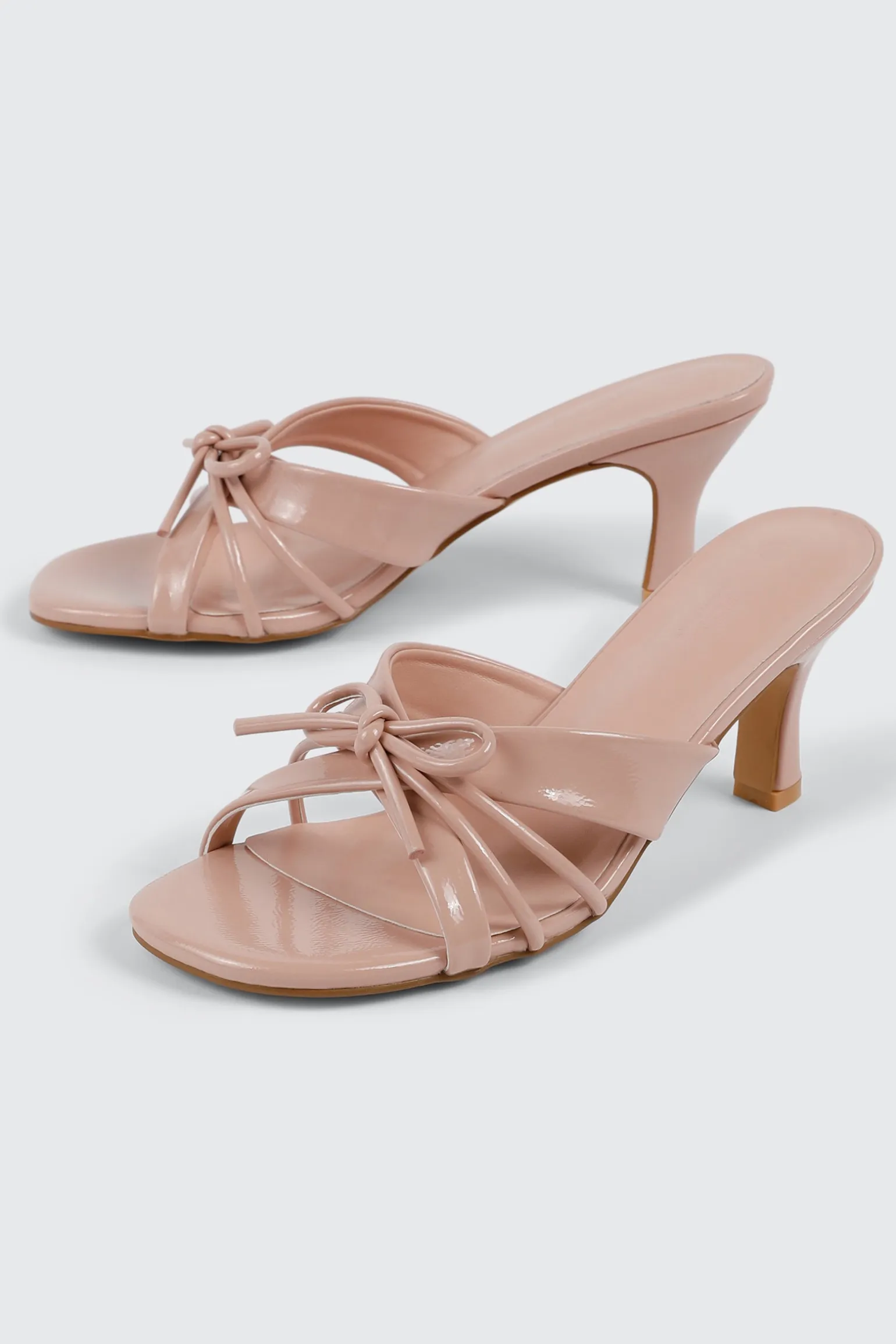 Bow Kitten Heel Sandals
