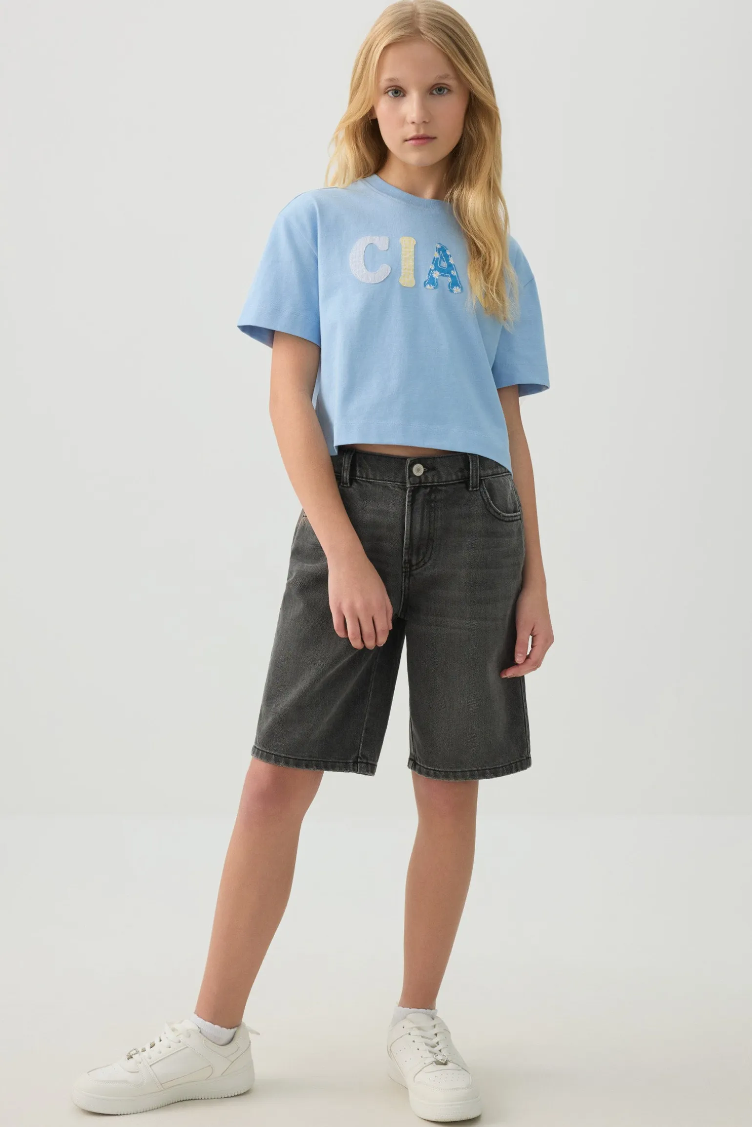 Boxy T-Shirt with Embellishment