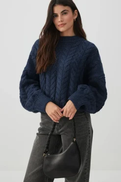 Braided Strap Baguette Bag