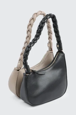 Braided Strap Baguette Bag