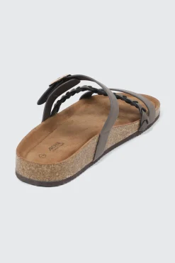 Braided Strap Slide Sandals