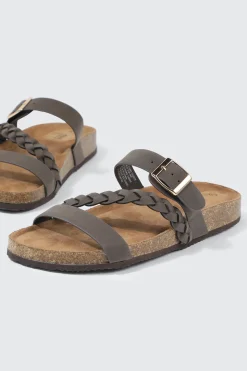 Braided Strap Slide Sandals