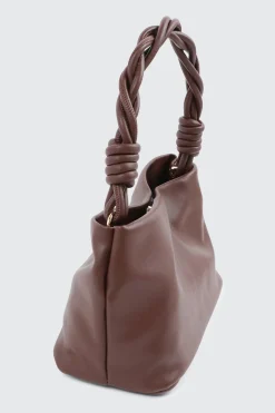 Braided Top Handle Shoulder Bag