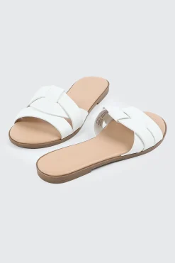 Braided Vamp Flat Sandals
