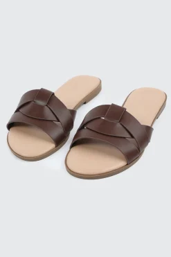 Braided Vamp Flat Sandals
