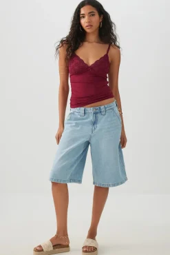 Bustier Look Lace Tank Top