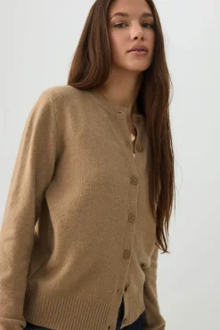 Button-Front Sweater Cardigan