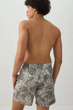 Camouflage Print Swim Trunks