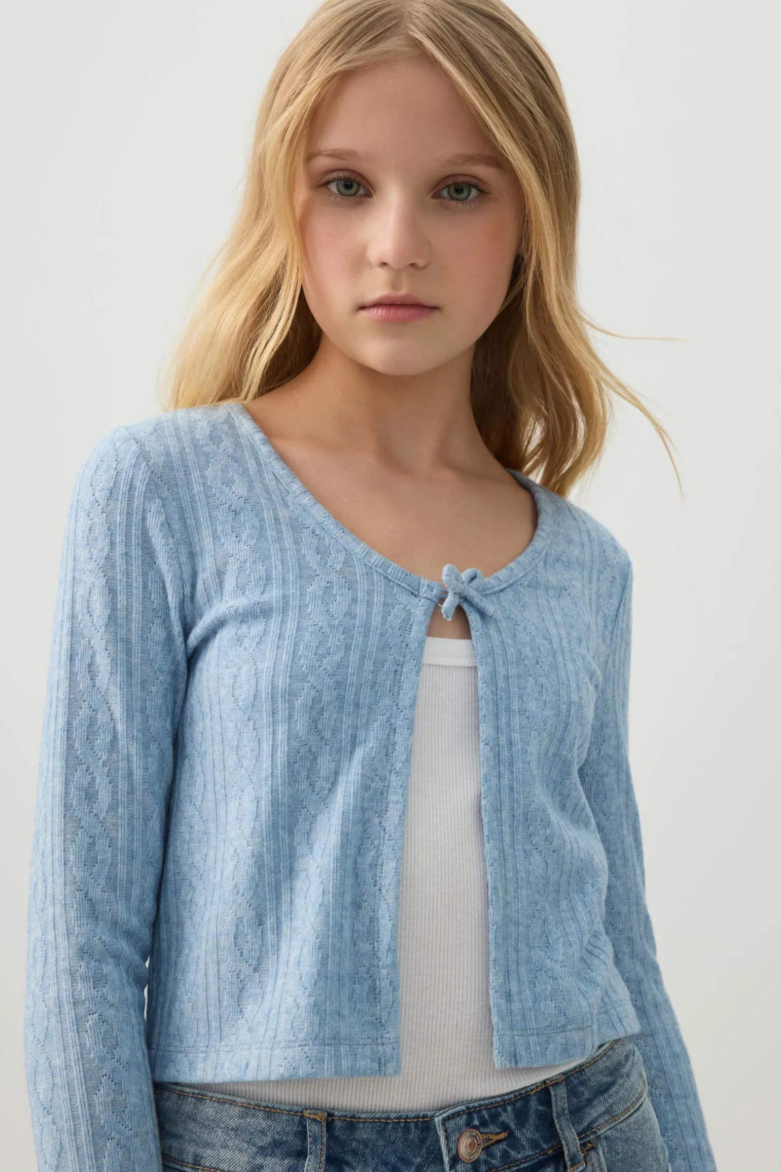 Cardigan with Bow Detail