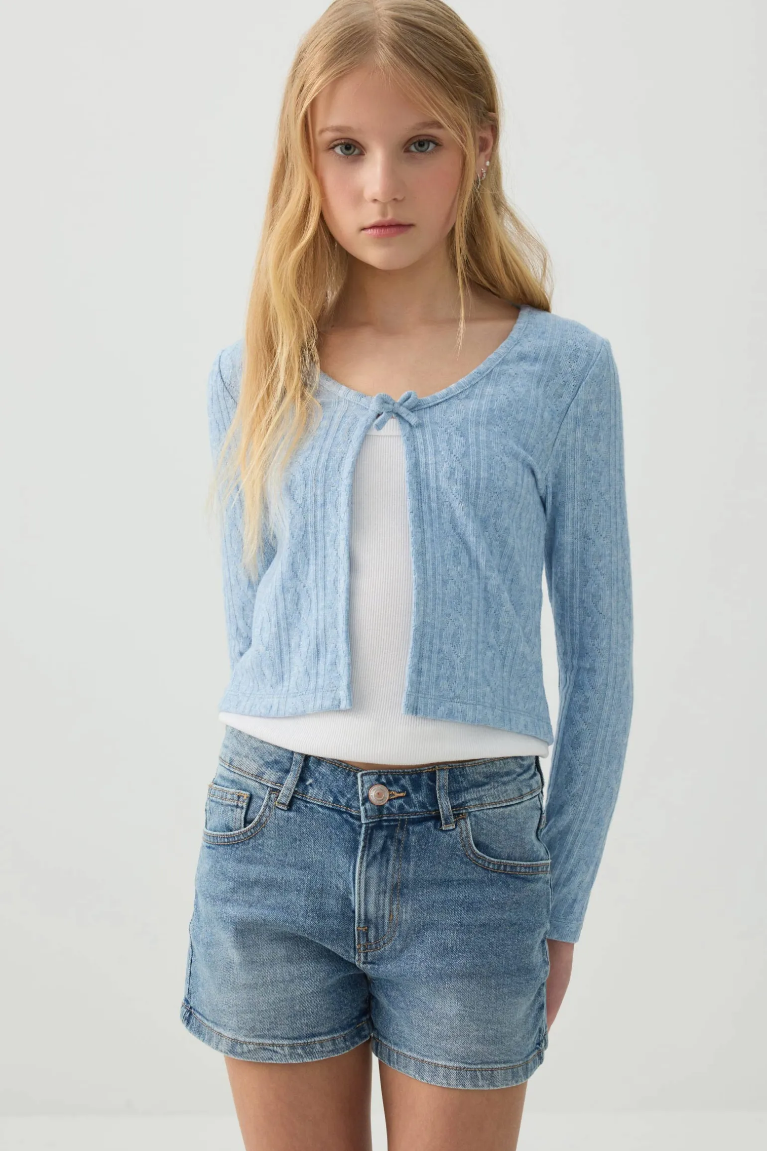 Cardigan with Bow Detail